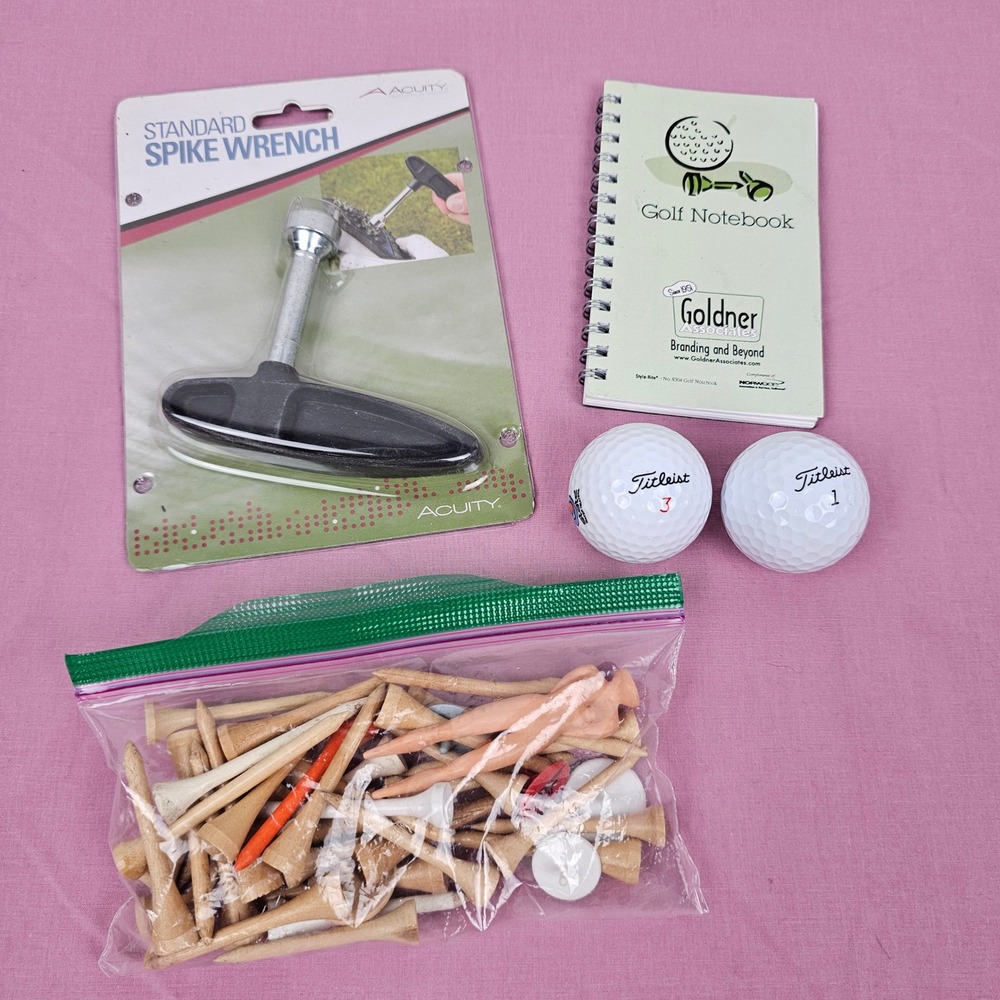 Golf Accessories Bundle Spike Wrench Notebook Golf Balls Tees‎
